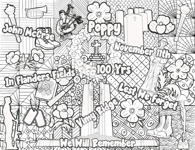 Poppy Doodle Art Page