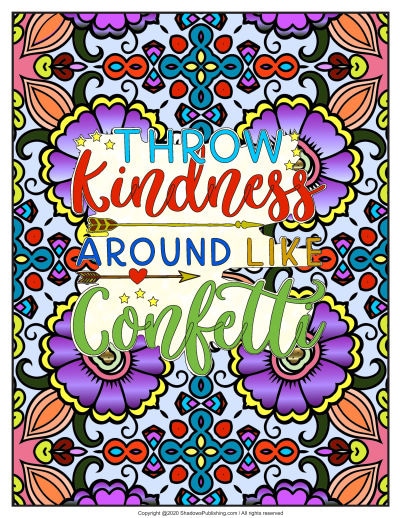 Throw Kindness Around Giveaway colored image sample